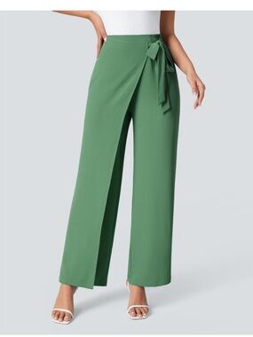 Halara Flex™ High Waisted Tie Side Wide Leg Work Pants